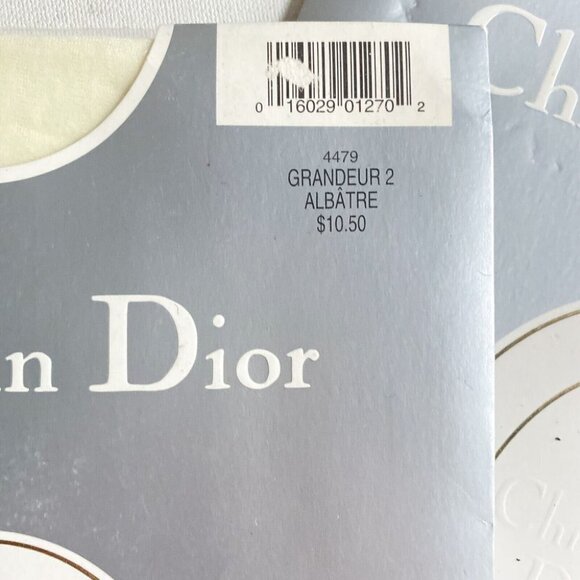 2X Vintage Christian Dior White Ultra Sheer Control Top Pantyhose SZ 2 - Picture 5 of 7